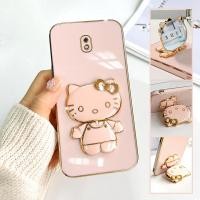 ราคา เคสสำหรับ Samsung Galaxy J7 Pro J7ไพรม์ J7 2017 J730 SamsungJ7Pro ซัมซุง J7prime คิตตี้เคสกระจกพับเป็นขาตั้งชุบเคสโทรศัพท์ชุบหรูหราชุบเคสโทรศัพท์นิ่ม (17036137956)