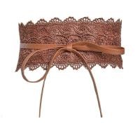 ราคา Broadfashionแฟชั่นลูกไม้กว้างTie Upผู้หญิงเดรสทรงรัดเอวPartyเข็มขัดรัดเอวSash Decor (4454912372)