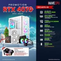ราคา iHAVECPU คอมประกอบ DEC4070 55 AMD RYZEN 5 7600 3 8GHz 6C 12T ZOTAC GAMING GEFORCE RTX 4070 TWIN EDGE OC WHITE EDITION 12GB GDDR6X ASROCK B650M PG RIPTIDE WIFI DDR5 KINGSTON FURY BEAST 16GB 8x2 DDR5 52