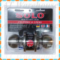 ราคา Solo ลูกบิดประตู กุญแจลูกบิด ยี่ห้อโซโล สีเงินสแตนเลส สีทอง สีรมดำ Door knob (9749391264)