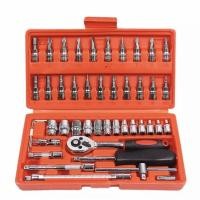 ราคา AK11 46PC Combination tool box set Household tools socket wrench tools set Spanner Ratchet Handle (9045958594)
