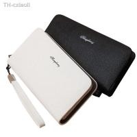 ราคา กระเป๋าสตางค์ กระเป๋าสตางค์ใบยาวหนัง PU สีขาวสไตล์คลาสสิกสำหรับผู้ชาย gift (10992967286)