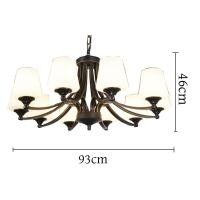 ราคา MOONLIGHT 6 8 10 Heads American Style Chandelier Simple Iron Bedroom Lamp Glass Ceiling Light for Living Room Restaurant Lighting Decoration (10799038588)