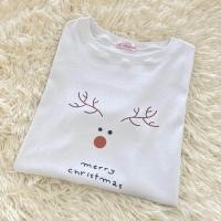 ราคา Jarika shop เสื้อยืดลายหน้ากวางคริสต์มาส งานป้าย Jarika จ46 (16750554885)