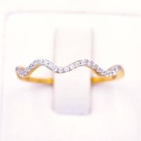 ราคา Happy Jewelry แหวนเพชรคลื่น ทองแท้ 9k 37 5 เพชรเกสร ME554 (17327334619)
