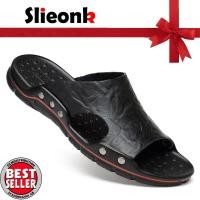 ราคา Slieonk รองเท้าแตะหนังวัวสำหรับผู้ชายรองเท้าแตะแฟชั่นสำหรับผู้ชายรองเท้าส้นเตี้ยหนังแท้2020รองเท้ากันลื่นรองเท้าแตะพื้นนิ่ม (10171960218)