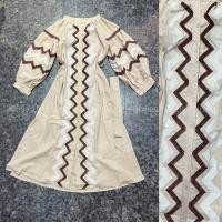 ราคา Midi Bohemian Dres เดรสยาวโบฮีเมียนติดกระดุมหน้า งานปักลายชนเผ่าสไตล์โบฮีเมียน (20512810112)