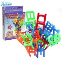 ราคา FunsLane 18Pcs Lot Chair Shape Blocks Mini Plastic Balance Stacking Chairs Block Toy Kids Desk Play Game Toys (12587715730)