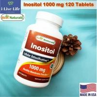 ราคา อิโนซิทอล Inositol 1000 mg 120 Tablets Best Naturals (9106021736)
