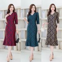 ราคา ชุดเดรสผ้าไหมญี่ปุ่นพิมพ์ลายผ้าไทย งานสวยแปลกตากระโปรงทรงหางปลาสวยเก๋มากๆ (21019493567)