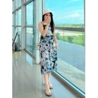 ราคา เดรสสายเดี่ยวมัดย้อม ทรงยาวโชว์หลัง สายผูกได้ 2 แบบ (20030623416)