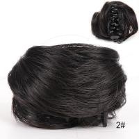 ราคา Synthetic Short Straight Claw Clip on Hair Bun Elastic Band Messy Chignon Hair Extension Hairpiece For Women and Kids (13863798149)