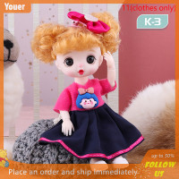 ราคา Youer ใหม่ MINI 16CM 13 movable Joint Girl Baby Doll กับ3D Eyes Beautiful DIY Toy (20622630361)
