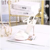 ราคา รองเท้าคีบแบบส้นสูงรองเท้าส้นเข็มผู้หญิงสีดำ4 5นิ้ว (20665760827)