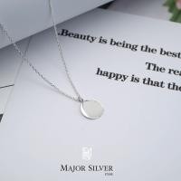 ราคา สร้อยคอเงินแท้ 92 5 จี้แผ่นกลมเกลี้ยง 10 mm น่ารักมาก เหมาะกับสาวๆ เกาหลีสุดๆ ใส่ได้ในทุกโอกาส สร้อยคอเงินแท้ 100 Major Silver (8471417305)