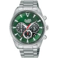 ราคา นาฬิกาข้อมือผู้ชาย ALBA Signa Quartz Chronograph รุ่น AT3J15X หน้าปัดสีดำ AT3J13X หน้าปัดสีเขียว ขนาดตัวเรือน 43 มม ตัวเรือน สาย Stainless steel สีเงิน (19960135498)