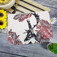 ราคา กระเป๋า CLARINS The Deer le daim กระเป๋า ลายกวาง ใบกลางทรงสี่เหลี่ยม (18542859329)