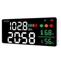 ราคา Decibel Meter Wall Hanging Sound Level Meter 30 130DB Range 11 Inch Large LED Display Noise Time Temperature (19375578061)