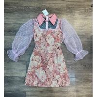 ราคา พร้อมส่ง เดรสผ้าทอ แขนลูกไม้ งานป้าย Rose shop ทรงน่ารักมากคะ (21146742433)