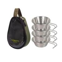 ราคา ชุดถ้วยเซียร่า ชามสแตนเลส Siera Cup กระเป๋าใส่อุปกรณ์ Camping ถ้วย Siera (20187185981)