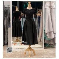 ราคา ชุดราตรีออกงาน ชุดเดรสออกงาน ลูกไม้ ชุดราตรีสั้นมีแขน BB004 BLK ดำ ชุดแซก ชุดราตรี แขนยาวเรียบหรูเหมาะใส่ออกงานกลางคืน งานคอกเทล (17738073977)