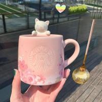 ราคา ฟรีของขวัญ Starbuck ช้อน Starbuck ถ้วยแก้วแมวน่ารักสีชมพูเชอร์รี่ถ้วย355มิลลิลิตรสก์ท็อปเมอร์เมดเซรามิกกาแฟ Mug823 (20141934882)