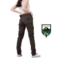 ราคา กางเกงขายาว กางเกงคาร์โก้ ทรงขากระบอกเล็ก ผ้ายืด กางเกงคาร์โก้ผู้หญิง (19253689802)