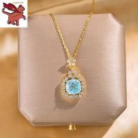 ราคา สร้อยคอ18kอิตาลี ทองคำแท้ 96 5 สร้อยคอหุ้มทอง จี้ Aquamarine ดอกไม้เซอร์โคเนียม น้ำหนักทอง 0 9 กรัม ยาว18นิ้ว สร้อยคอจี้สวยๆ ของขวัญวันเกิด (21128263626)