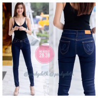 ราคา กางเกงยีนส์เดฟยืดผู้หญิง Lona รุ่น NO825 2 อวสูงกลางกำลังพอดี ยีนส์แฟชั่นผู้หญิง เนื้อผ้ายีนส์ยืดหยุ่นเก็บทรงสะโพกต้นขา Lona Jeans (6732416619)
