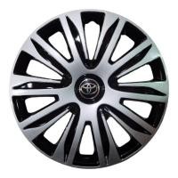 ราคา โปรโมชั่นสุดคุ้ม Wheel Cover ฝาครอบกระทะล้อ ขอบ R 15 นิ้ว ลาย ดุม TOYOTA ดุมดำเงิน wc83 1 ชุด มี 4 ฝา ครบจบในร้านเดียว (19216615955)