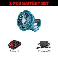 ราคา 3 Gears พัดลมตั้งแคมป์ขนาดเล็กที่มีไฟ LED เครื่องมือไฟฉุกเฉินแบตเตอรี่แบบพกพาขับเคลื่อนพัดลม110 ปรับมุมกลางแจ้งพัดลมทำงานสำหรับ Makita 18โวลต์แบตเตอรี่ (19097222625)