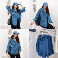 ราคา เชิ้ตยีนส์แขนยาว งานสไตล์เกาหลี ทรงสวยมาก ผ้านิ่มใส่สบาย (20772008261)