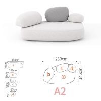 ราคา BUNISE Pebble Creative Fabric Sofa Random Combination Shaped Design 2024 Exclusive New BT101902 (20689411881)
