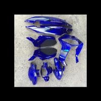 ราคา ชุดสีนูโว MX น้ำเงินแก้วล้วน พร้อมแปะลายสติ๊กเกอร์เคลือบเงาเเท้ 9ชิ้น NOUVO MX (14141968940)