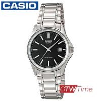 ราคา Casio Standard นาฬิกาข้อมือสุภาพสตรี สายสแตนเลส รุ่น LTP 1183A 1ADF หน้าปัดสีดำ (2132850186)