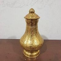 ราคา เต้าปูนมอญ เต้าปูนทองเหลือง ความสูง 5 นิ้ว ตอกลาย (18529790437)