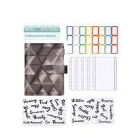 ราคา A6แฟชั่นลายหินอ่อนสีพิมพ์หนัง PU จับคู่กับกระเป๋า5ใบสมุดบันทึกงบประมาณเงินสดใบหลวม (21170453375)