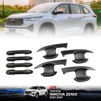 ราคา ครอบมือจับประตู เบ้ารองมือเปิดประตู รุ่น โตโยต้า อินโนว่า ซีนิกซ์ TOYOTA INNOVA ZENIX ปี 2023 2024 สีดำด้าน (20469154886)