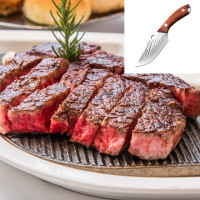 ราคา SD40 มีดสเต็ก มีดหั่นสเต็ก มีดหั่นเนื้อ มีดพก ด้ามไม้ พร้อมซอง 21ซม (19927530367)