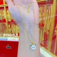 ราคา สร้อยคอทอง2สลึง YHGOLD สร้อยพร้อมจี้ลงยา ทองคำแท้96 5 (17767465522)