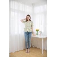 ราคา Mommade เสื้อให้นม ชุดให้นม Green Daisy Swing Top (19445075639)