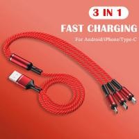ราคา สายชาร์จ 3in1 Fast Charging USB Cable For iPhone MicroUSB Type C สายยาว1 2M หัวชาร์จ3หัวในเส้นเดียว ชาร์จได้ทุกรุ่นiPhone Huawei Oppo Vivo Xiaomi Samsung (15428057017)