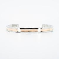 ราคา กำไล Bvlgari B zero1 Cuff Bracelet in Stainless steel and Rose Gold Size S Used vrbvbim 4976 (20225046242)