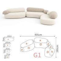 ราคา BUNISE Pebble Creative Fabric Sofa Random Combination Shaped Design 2024 Exclusive New BT101902 (20689411892)