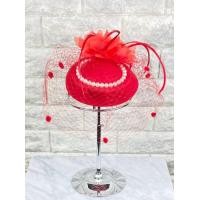 ราคา หมวกผู้ดีอังกฤษ แต่งตาข่าย ขนนกและมุก หมวกแฟชั่นหญิง (16866197576)