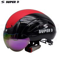 ราคา หมวกแว่น หมวกกันน็อคจักรยาน SUPER D แบบแอร์โร่ว์ 2In 1 (14449918750)