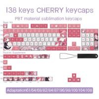ราคา Two dimensional Anime Keycaps Cherry Profile ปุ่มกดคีย์บอร์ด PBT สองมิติ ลายการ์ตูนเชอร์รี่ DIY (20446464815)