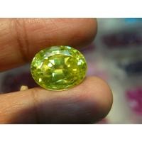 ราคา เพอริดอท เพชรรัสเซีย DIAMOND PERIDOT COLOR GEMSTONE สีเพอริดอท OVAL Cubic zirconia น้ำหนัก 9 CARATS 1 PIECES (9012085514)