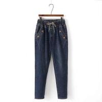 ราคา มีไซส์ใหญ่ Plus Size Women Cute Casual Straight Big Jeans Denim Trousers (18561624564)