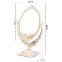 ราคา กระจกตั้งโต๊ะแต่งหน้า ลายกุหลาบ ผีเสื้อ กระจกแต่งหน้า ตั้งโต๊ะ กระจก 2 ด้าน 24 28 cm (19419906427)